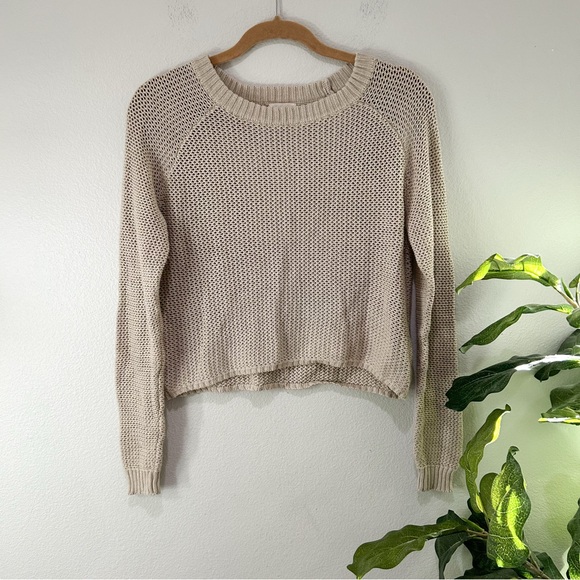 Urban Outfitters Sweaters - Urban outfitters Silence + Noise tan open knit sweater
